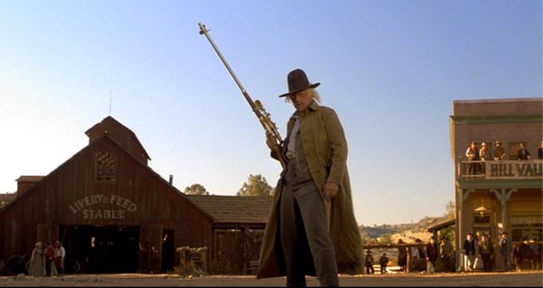 Doc Brown with a custom made precision rifle