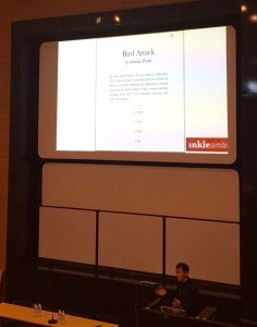 "Bird Attack", a game made with Inklewriter presented at the conference